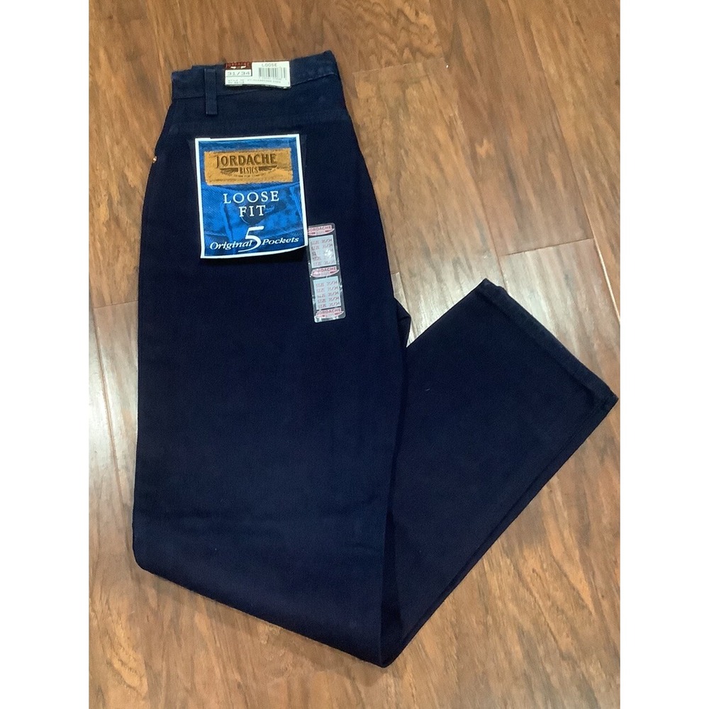 Vintage Jordache Basics Jeans | Blue 5 Pockets Loose  Fit | 31"x34"